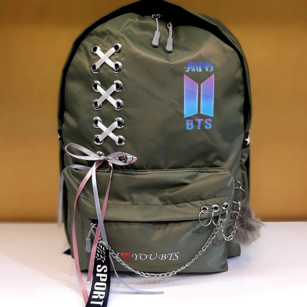 قیمت ارزان کوله پشتی طرحدار رنگ سبز