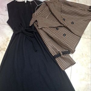 خرید انلاین کت پیردوپل  سارافون کبریتی پاییزی