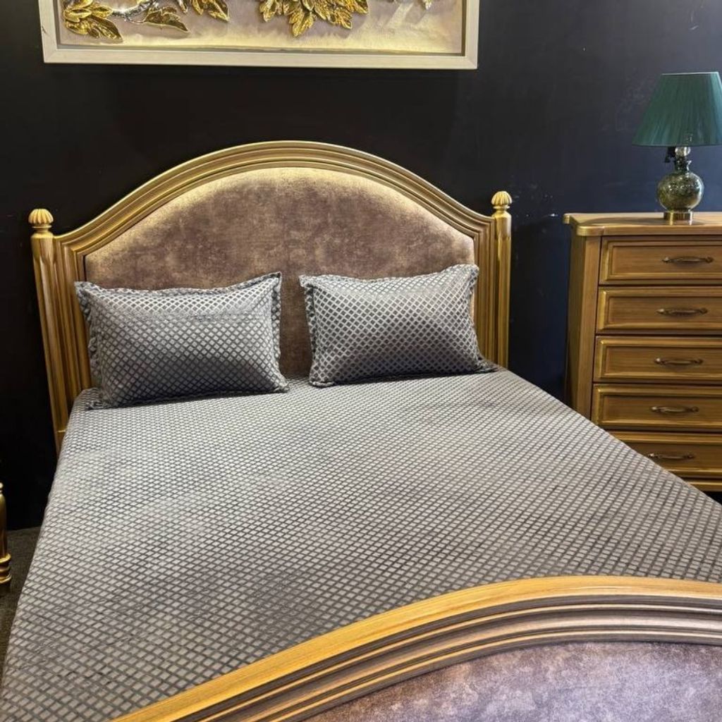 خرید آنلاین ست کاور تشک مخمل عرض 90نوک مدادی