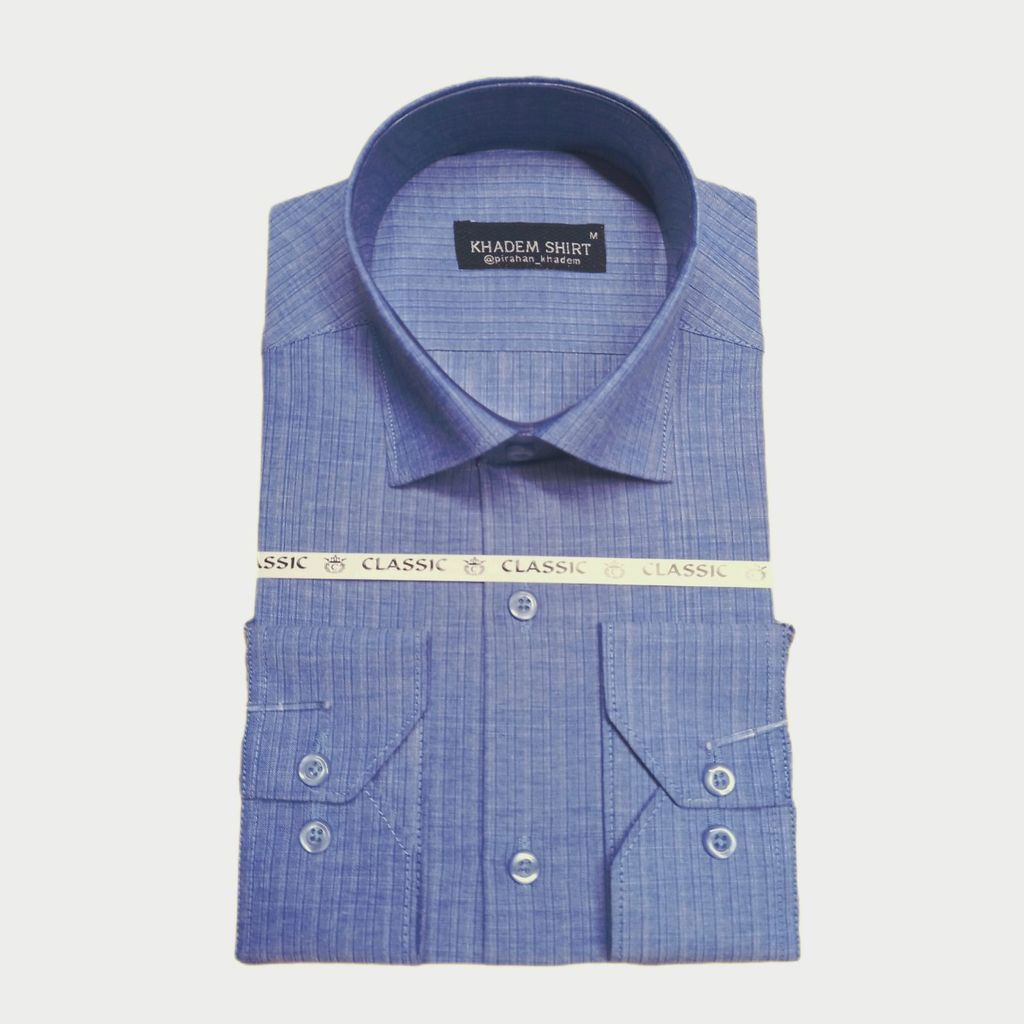 قیمت ارزان پیراهن تترون مردانه شمیم کد 01