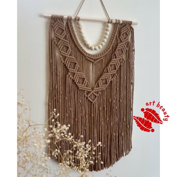 دیوارکوب دکوری مکرومه بافی طرح دلاویز