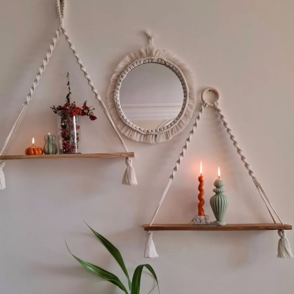 قیمت مجموعه سه عددی دکوراتیو مکرومه بافی