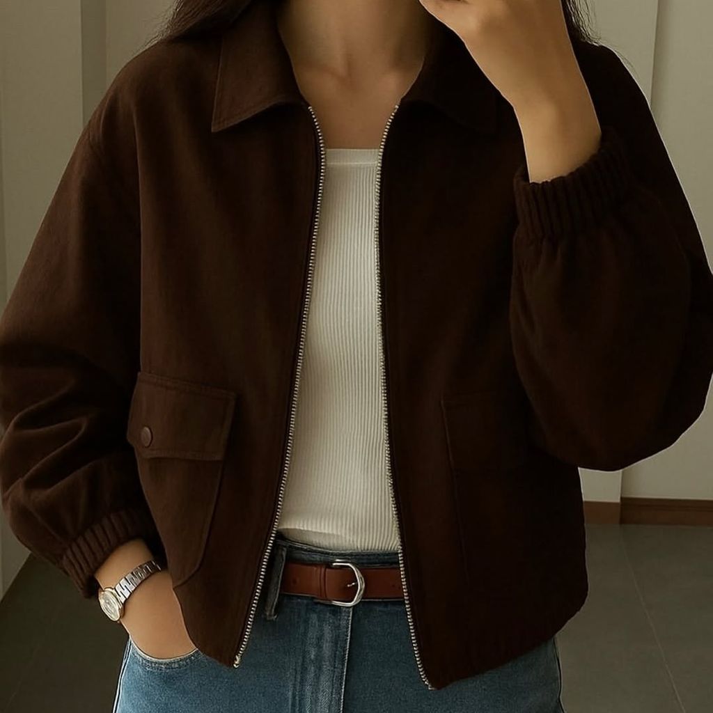 قیمت ارزان کت زنانه  بامبر پاییزی