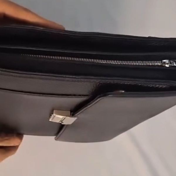 کیف اداری چرم طبیعی قفل سه رمز