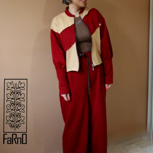 ست سوییشرت و شلوار زرشکی 🍁