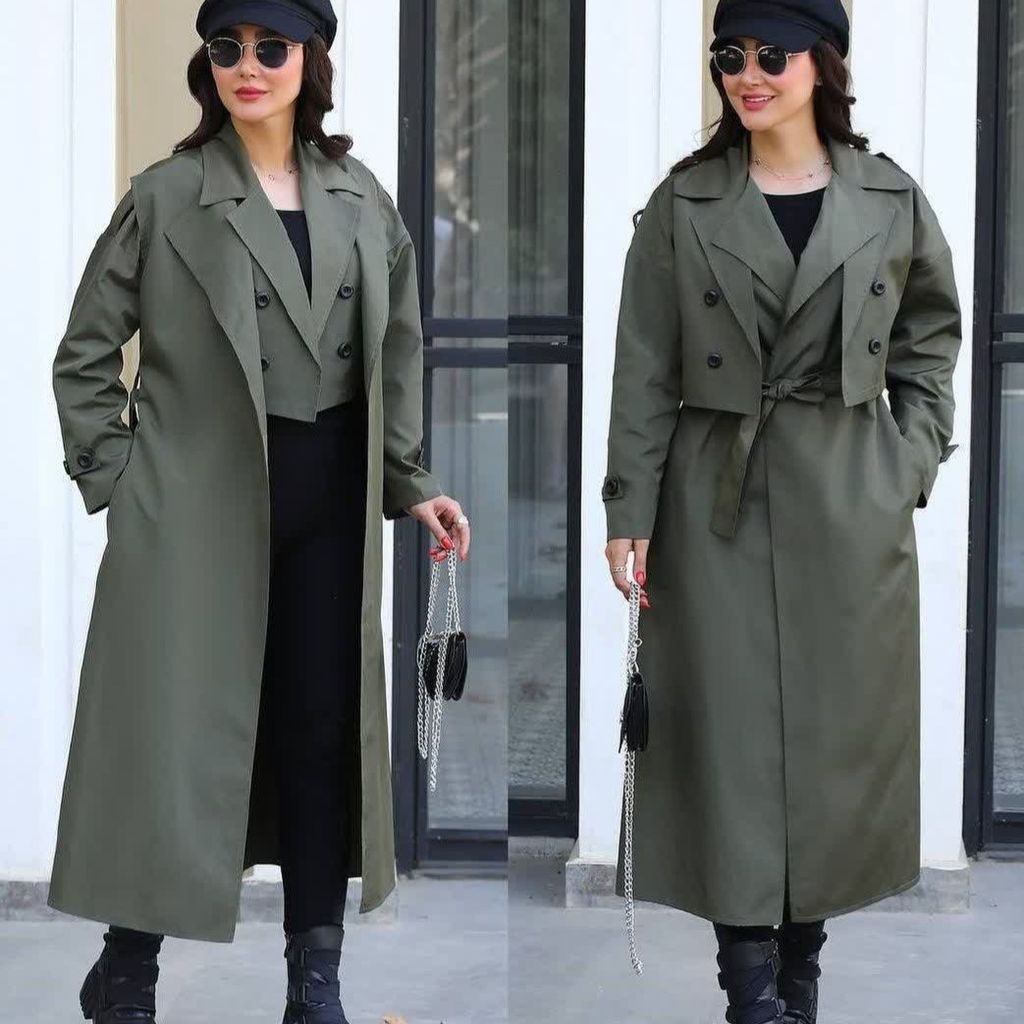 مشخصات کت و سارافون یقه انگلیسی (بارانی)