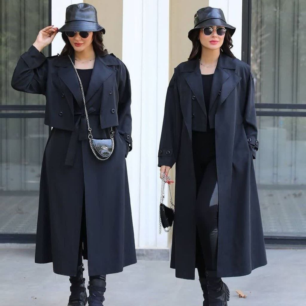 قیمت ارزان کت و سارافون یقه انگلیسی (بارانی)