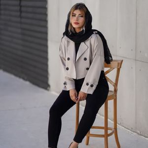 خرید انلاین کت و سارافون یقه انگلیسی (بارانی)