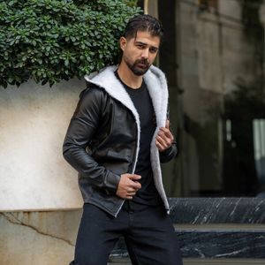 خرید آنلاین شنل چرم مردانه مدل Rozbeh