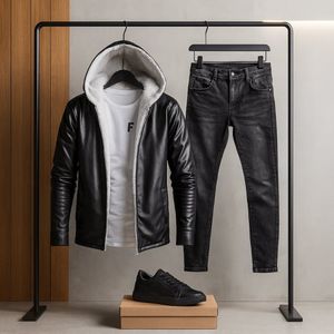 فروش اینترنتی شنل چرم مردانه مدل Rozbeh