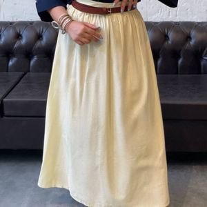 فروش اینترنتی دامن لنین زارا زنانه + کمربند چرم