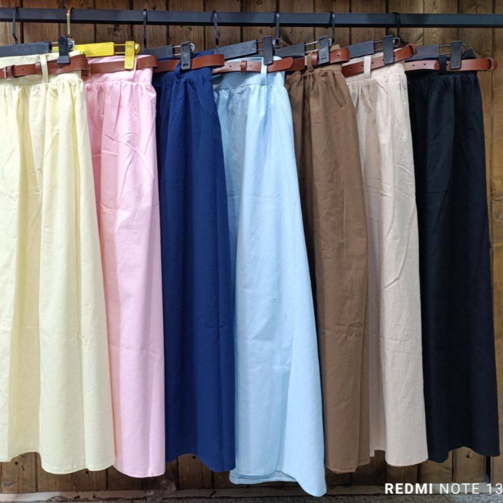 قیمت ارزان دامن لنین زارا زنانه + کمربند چرم