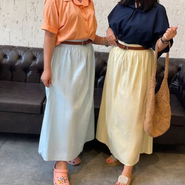 دامن لنین زارا زنانه + کمربند چرم