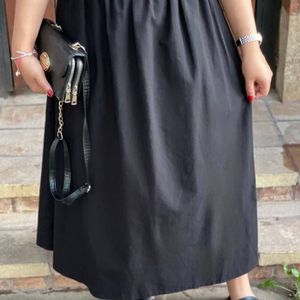 خرید آنلاین دامن لنین زارا زنانه + کمربند چرم