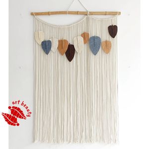 دیوارکوب اویز برگ مکرومه مدل توسکا