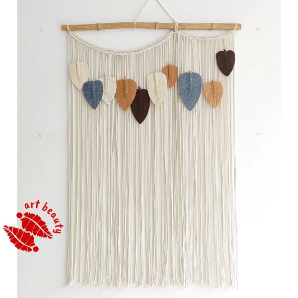 دیوارکوب اویز برگ مکرومه مدل توسکا