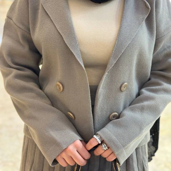 کت دامن بافت 4دگمه