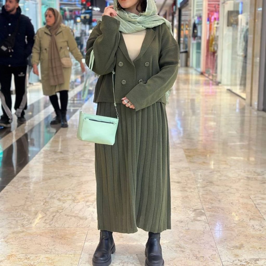 قیمت کت دامن بافت 4دگمه