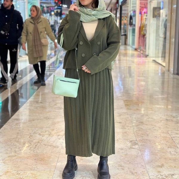 کت دامن بافت 4دگمه