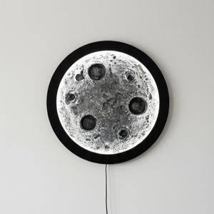 تابلو دکوراتیو ماه مینیمال قطر 80 و 60 سانت