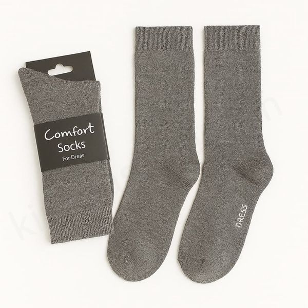 جوراب حوله‌ای مردانه کامفورت رنگ طوسی تیره با تضمین