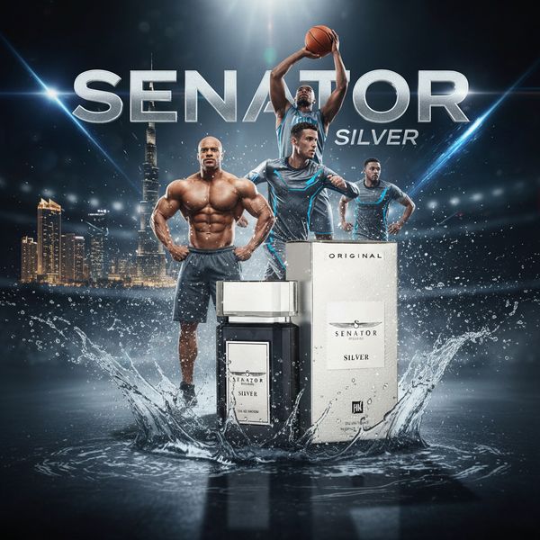 عطر ادکلن مردانه سناتور سیلور نقره ایی جانوین - رایحه خنک و 100 میل