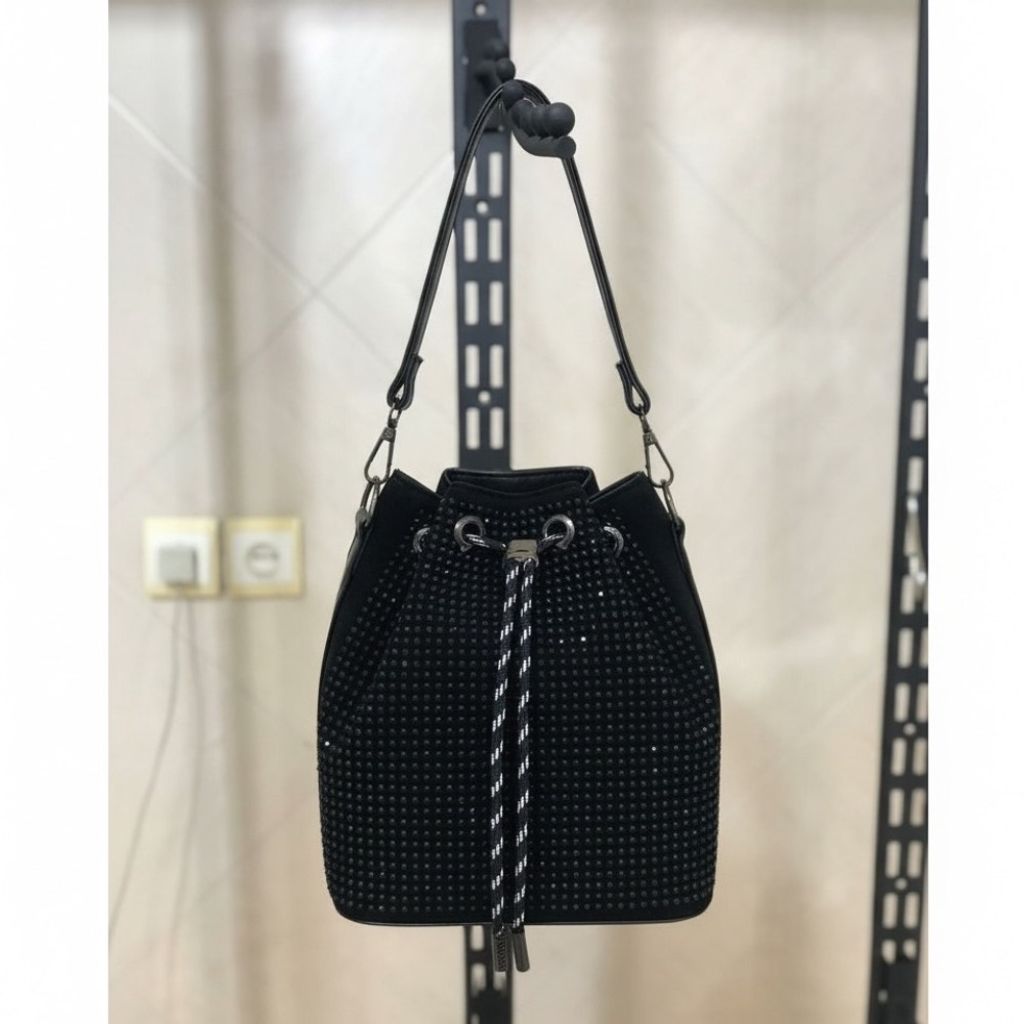 خرید اینترنتی کیف زنانه کیف دخترانه کیف نگین دار مجلسی کیف دستی مجلسی مشکی