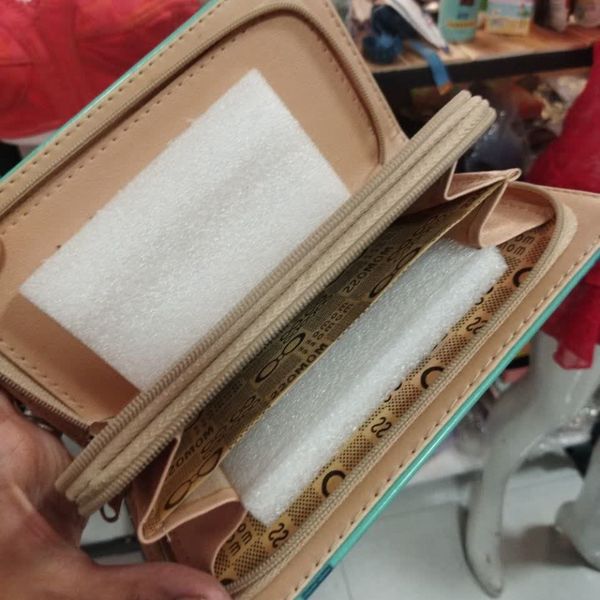 کیف پول سبز آبی زنانه