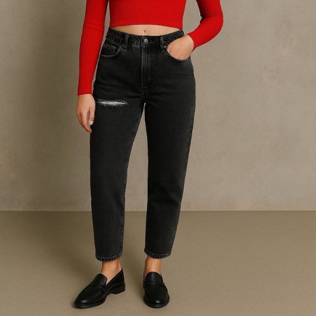 مشخصات شلوار جین مام استایل