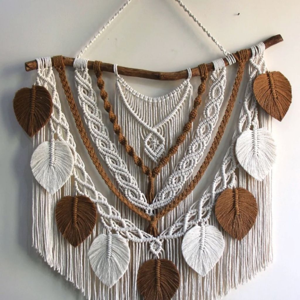 خرید انلاین دیوار کوب مکرومه بافی مدل صدف