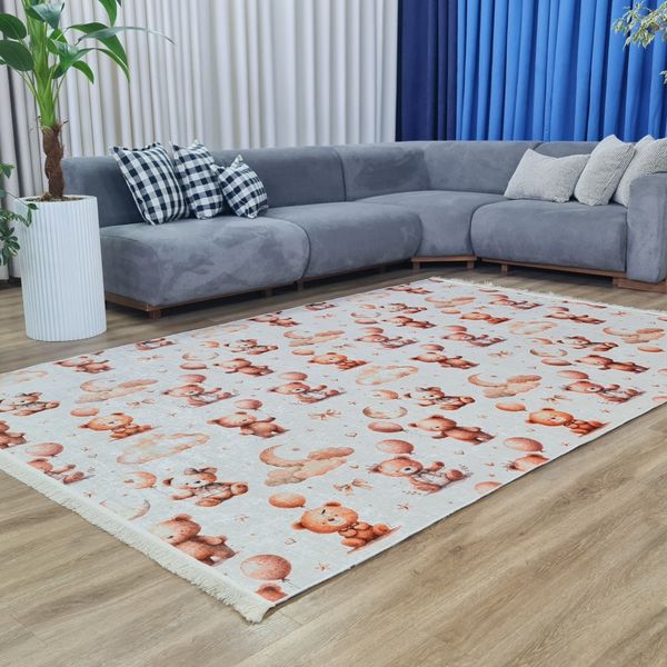 فرشینه مخمل هازان زیره استوپ دار 180 در 220 پس کرایه