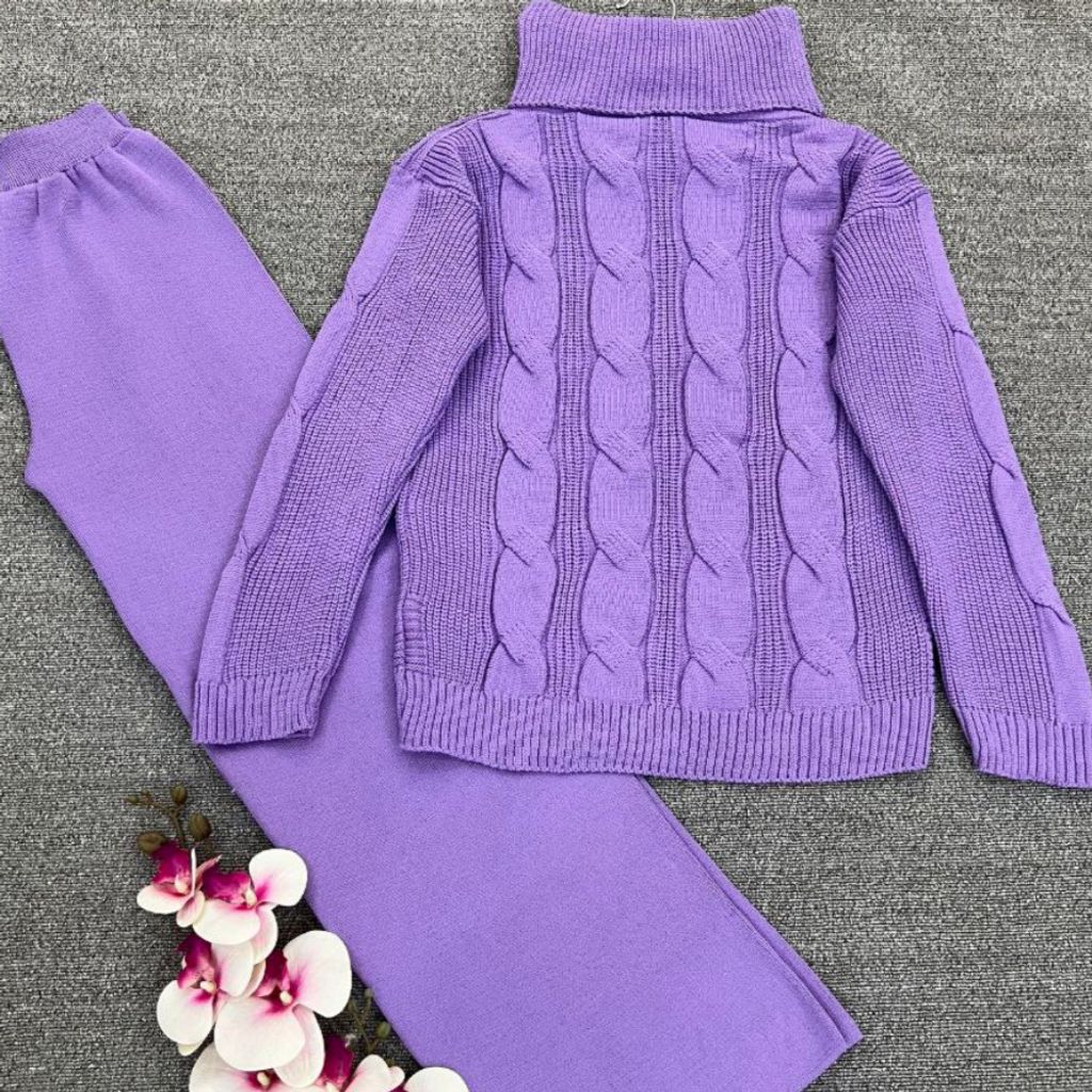 فروش اینترنتی ست بافت  زنانه طرح یقه شل مارپیچی