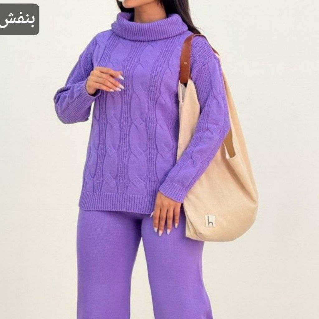 مشخصات ست بافت  زنانه طرح یقه شل مارپیچی
