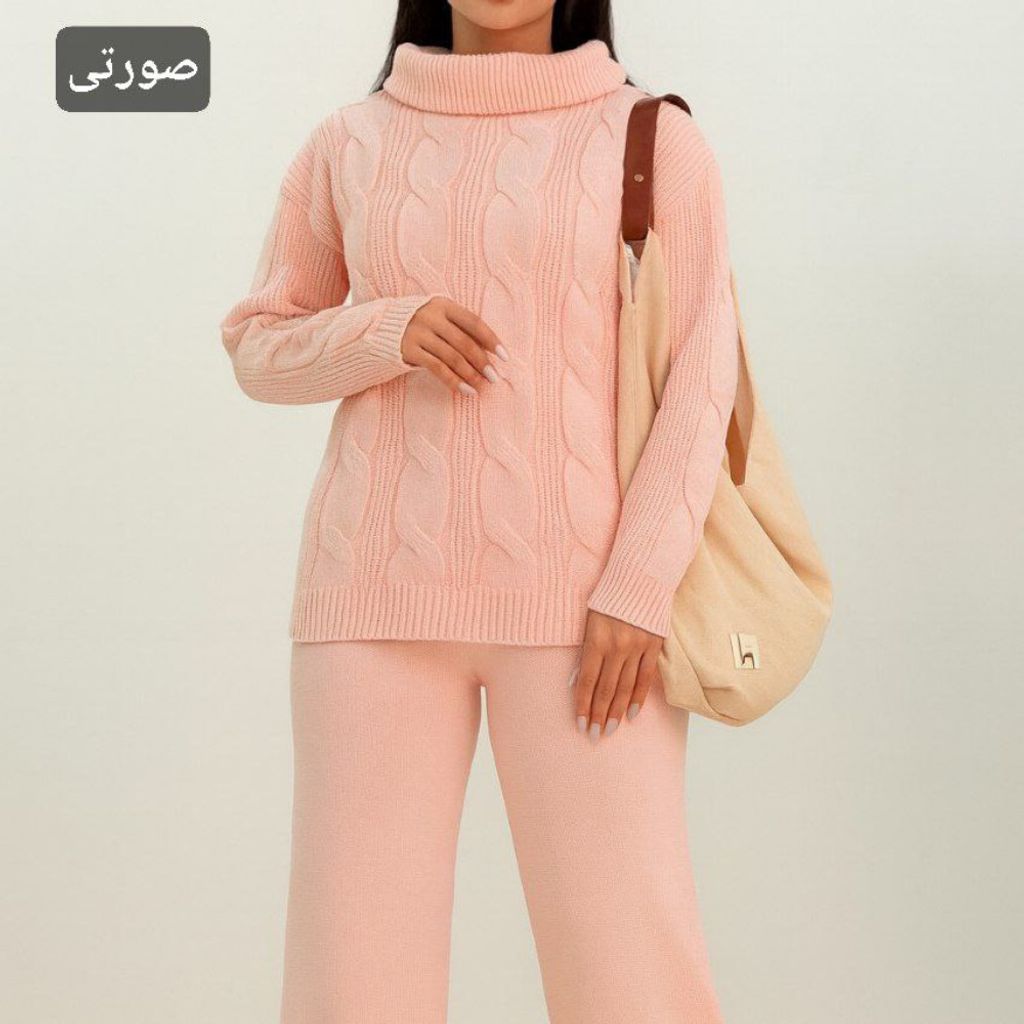 مشخصات ست بافت  زنانه طرح یقه شل مارپیچی