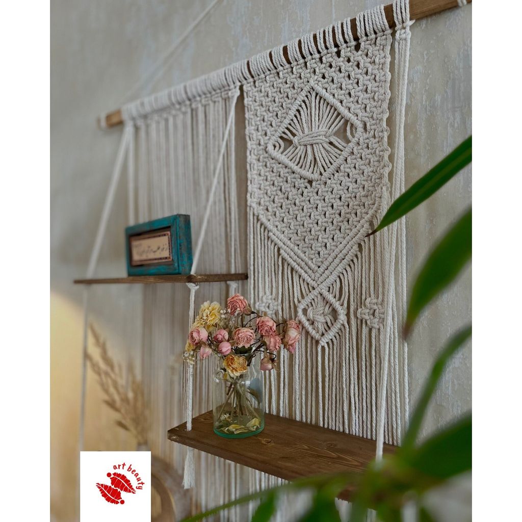 قیمت شلف سه طبقه مکرومه بافی کاربردی و خاص عروس