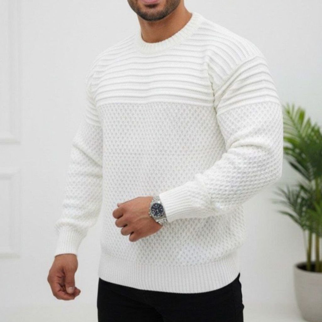 خرید اینترنتی بافت مردانه طرح فندقی