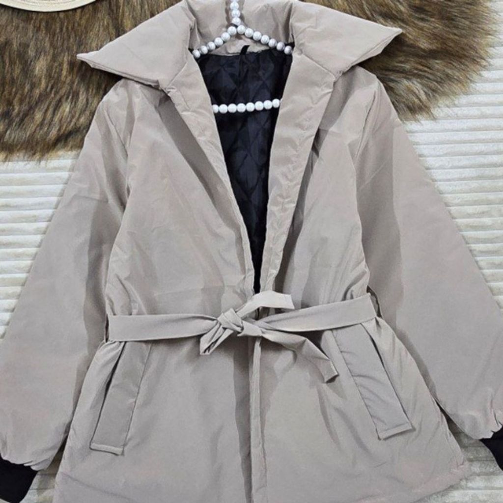 قیمت کاپشن بادی کمربندار