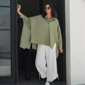 خرید انلاین شومیز کتان بغل دکمه آستین عروسکی برند کومار KOMAR