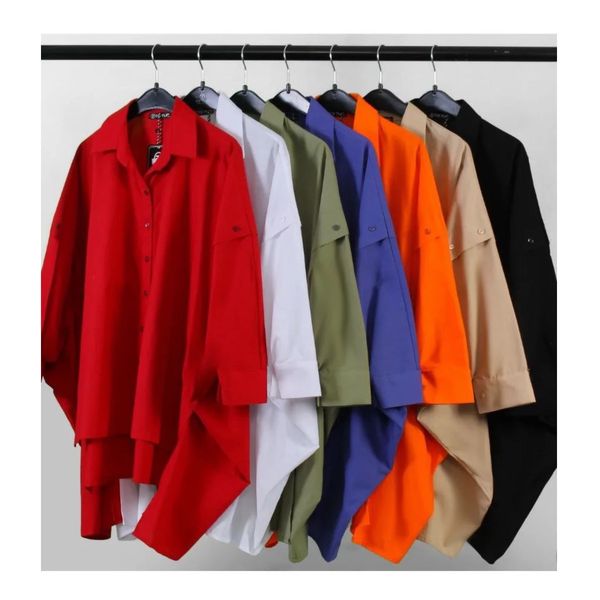 شومیز کتان بغل دکمه آستین عروسکی برند کومار KOMAR