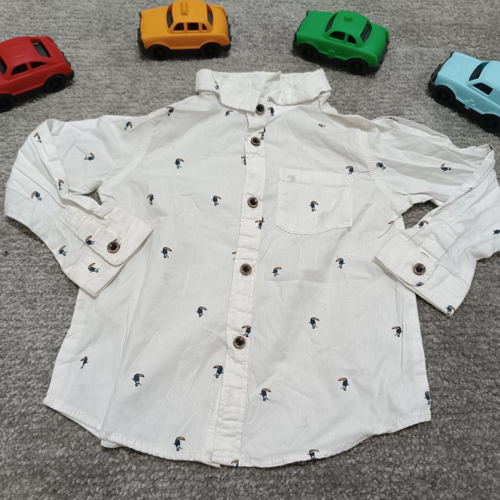 قیمت پیراهن طرح دار لینن وارداتی پسرانه