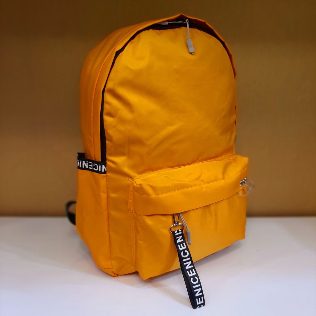 قیمت ارزان کوله پشتی ساده رنگ زرد