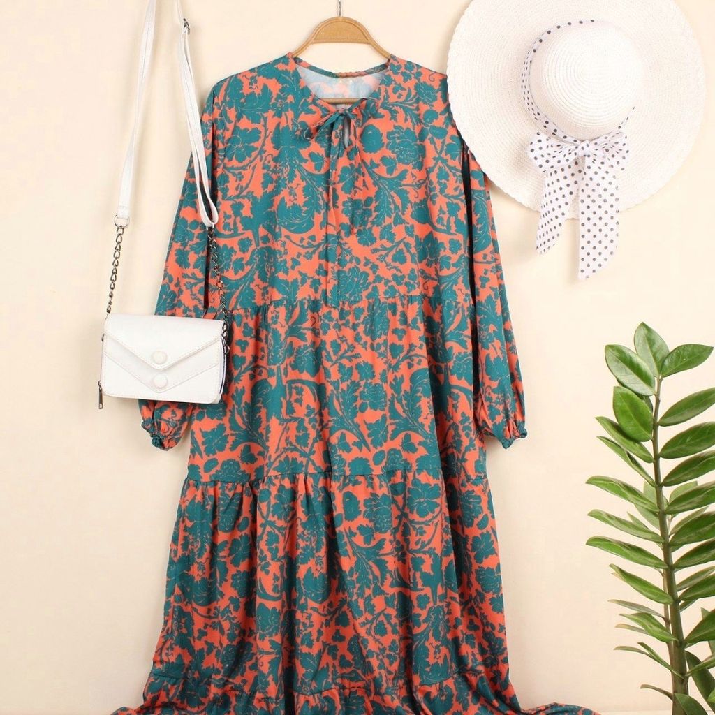 خرید آنلاین مانتو پیراهنی طرحدار ترک