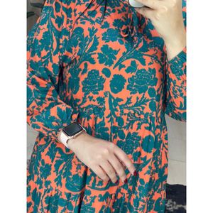 مشخصات مانتو پیراهنی طرحدار ترک