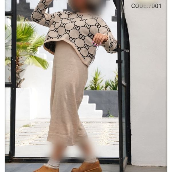 ست دو تیکه بافت گوچی کد 10