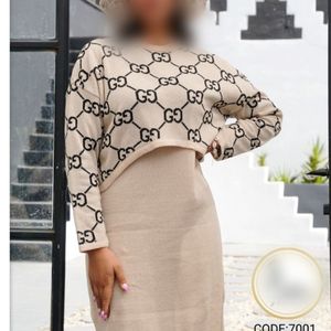 ست دو تیکه بافت گوچی کد 10