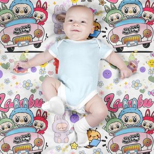 خرید انلاین پارچه مخمل روبالشی پارچه باما طرح لبوبو کد 5014686