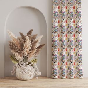 قیمت ارزان پارچه مخمل روبالشی پارچه باما طرح لبوبو کد 5014686