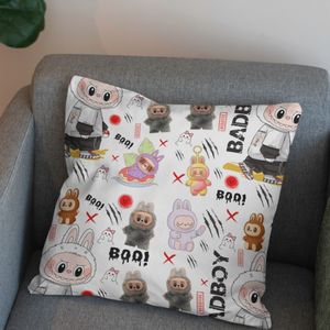 قیمت ارزان پارچه مخمل روبالشی پارچه باما طرح لبوبو کد 5014688