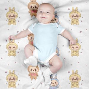 خرید آنلاین پارچه مخمل روبالشی پارچه باما طرح لبوبو کد 5014689