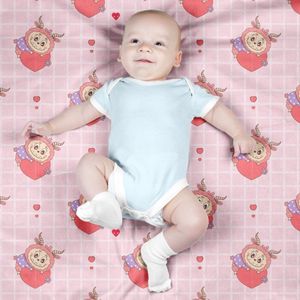 خرید انلاین پارچه مخمل روبالشی پارچه باما طرح لبوبو کد 5014692